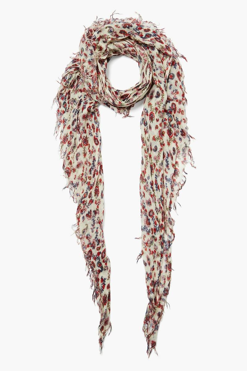 Cashmere And Silk Scarf Cloud Cream Paisley Accessory