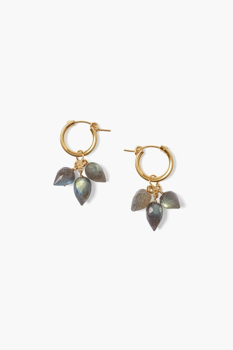 Delphine Hoop Earrings Labradorite Earrings